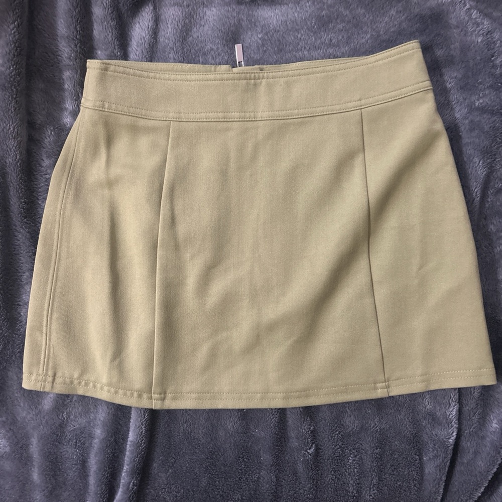 Nasty Gal Olive Green Mini Skirt
